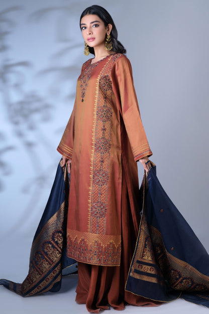 Unstitched 3 Piece Embroidered Mysuri Suit