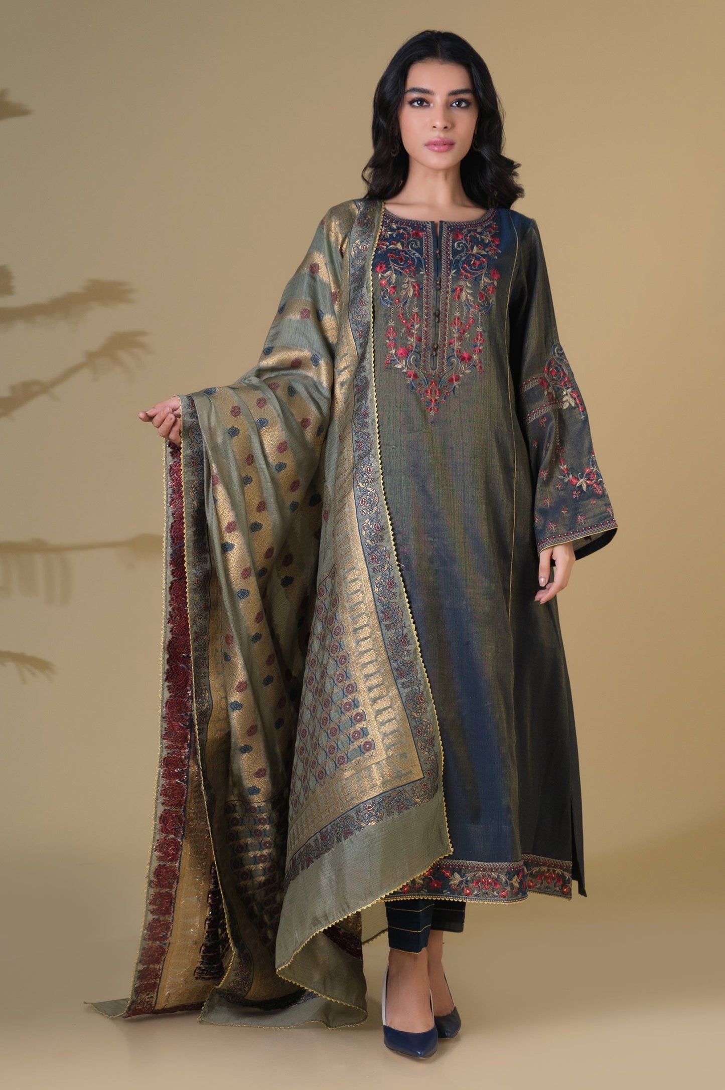 3 Piece Unstitched Embroidered Mysuri Suit