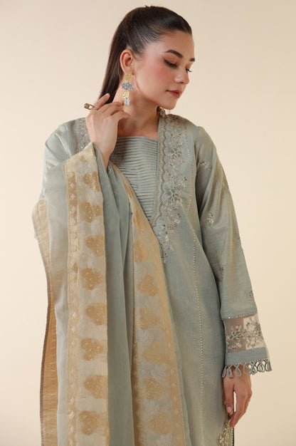 Unstitched 3 Piece Embroidered Mysuri Suit