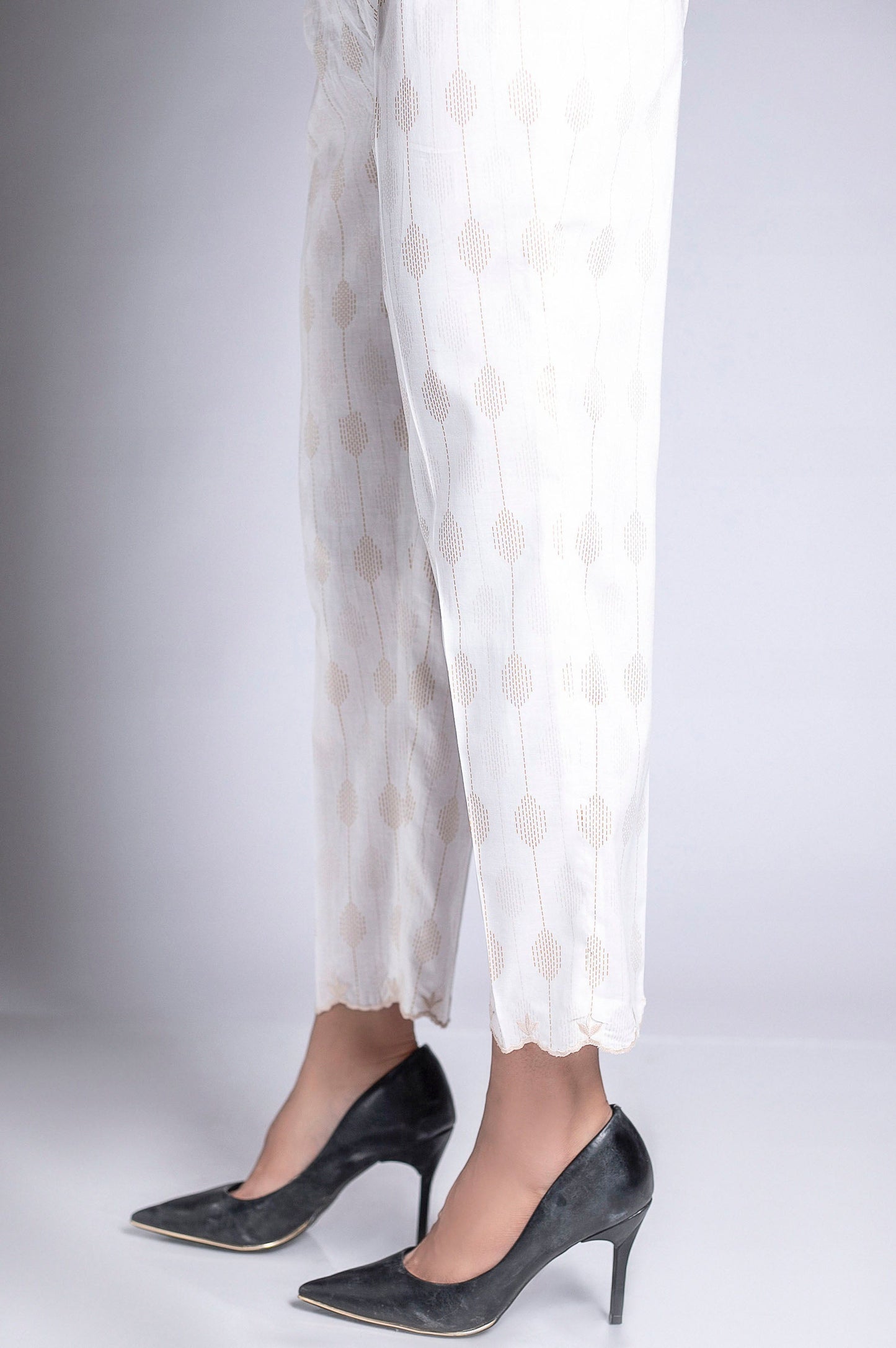 Gold Paste Embellished Cigarette Pant