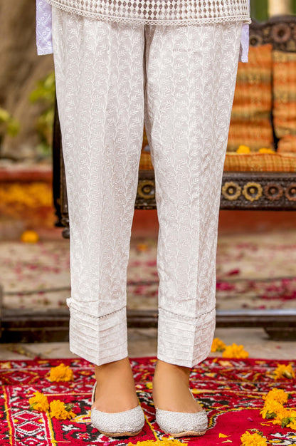 Embroidered Cigarette Pants