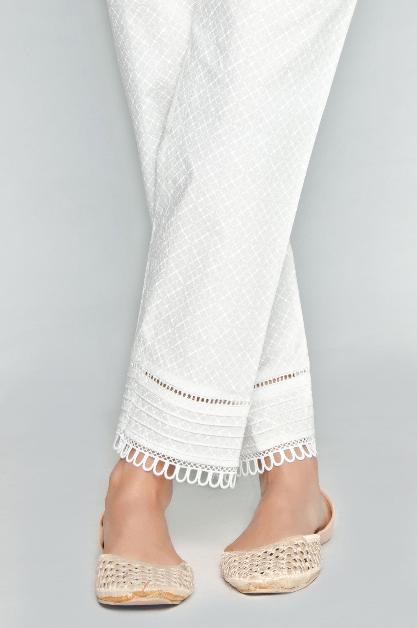 Embroidered Cigarette Pants