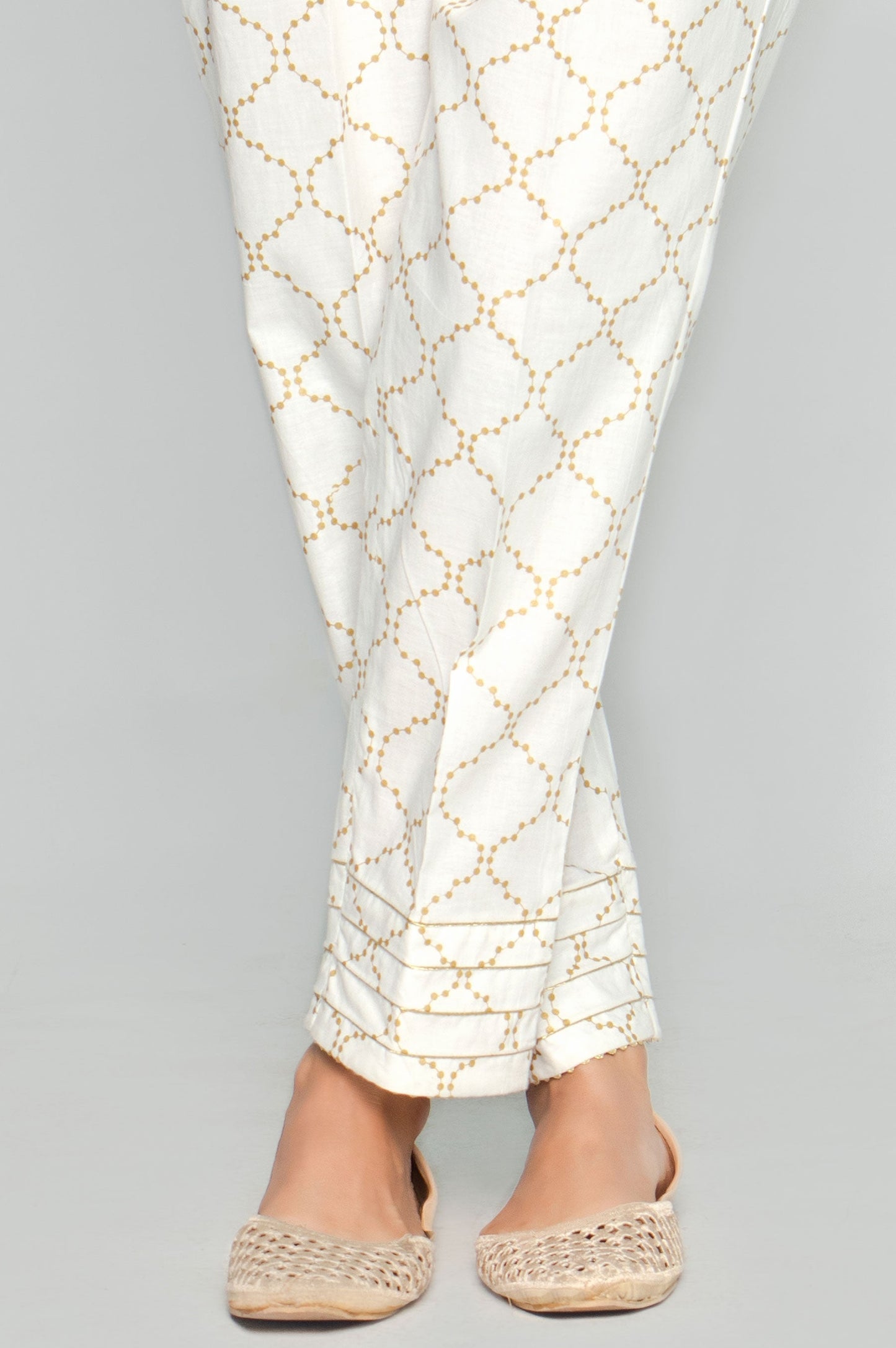 Embroidered Cigarette Pants