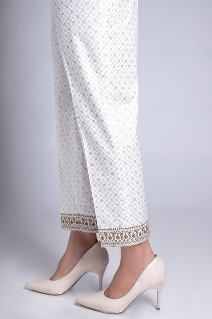 Embroidered Cigarette Pant - Copper Paste