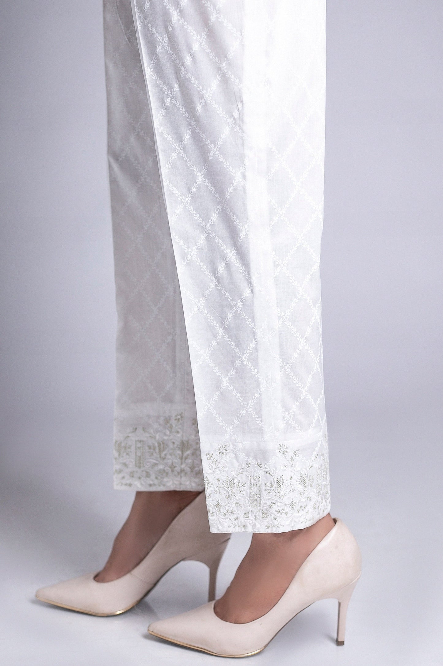 Embroidered Cambric Pants