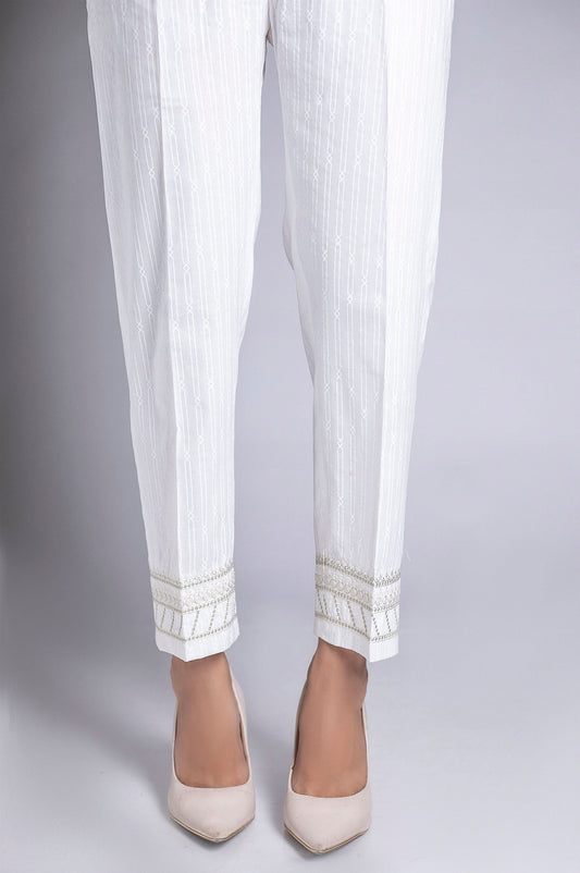Embroidered Cigarette Pants