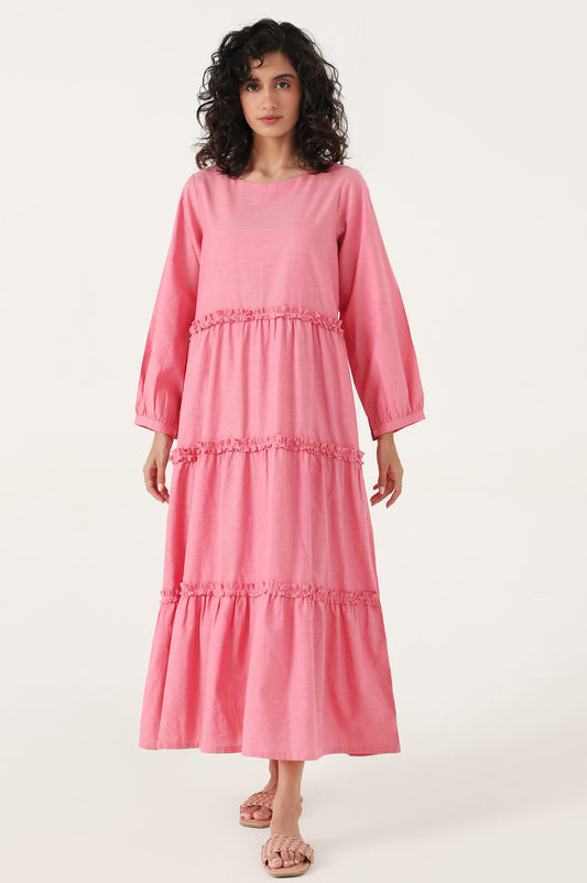 Stitched 1 Piece Yarn dyed Dress