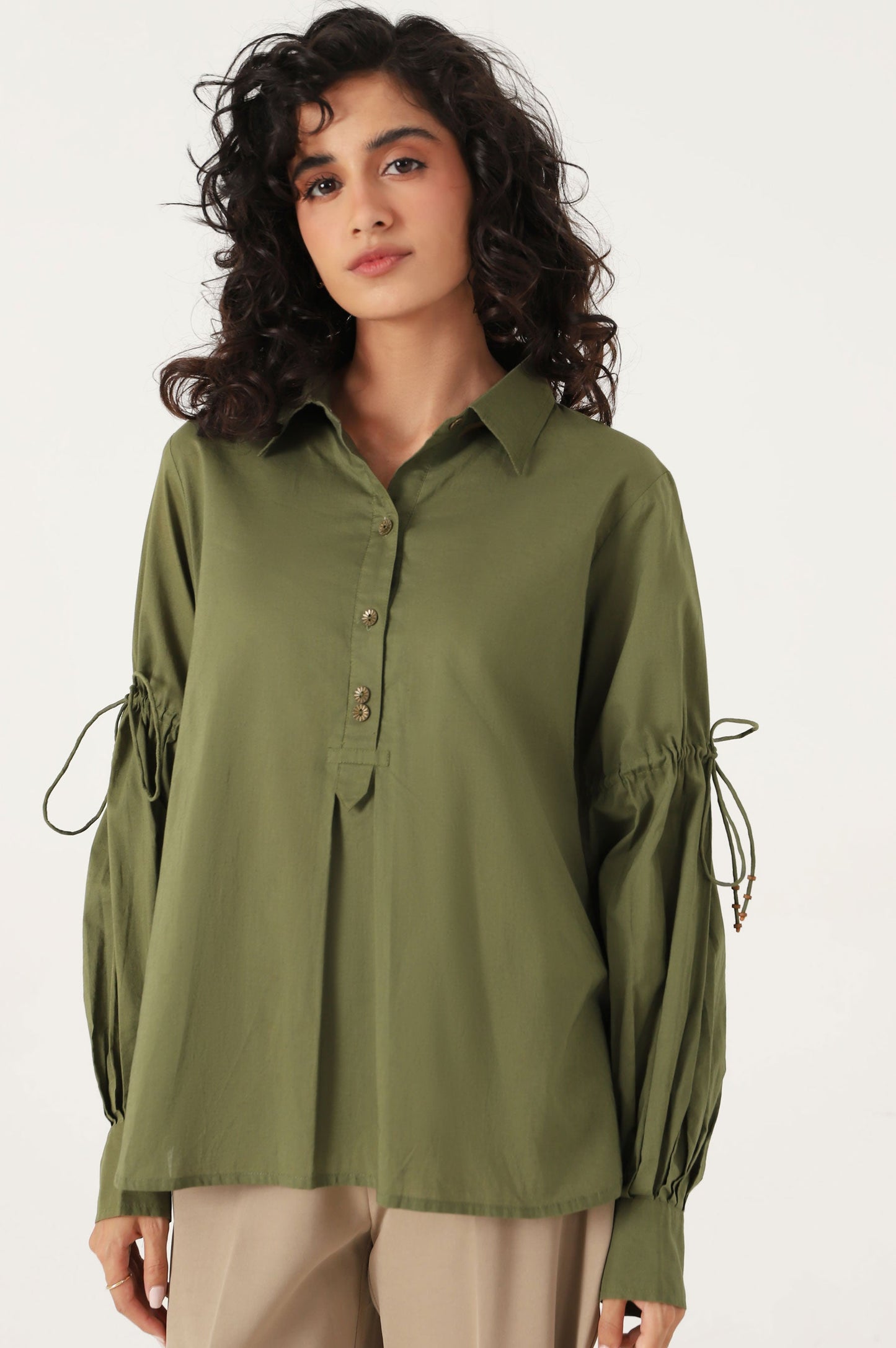 Stitched 1 Piece Cambric Printed Top