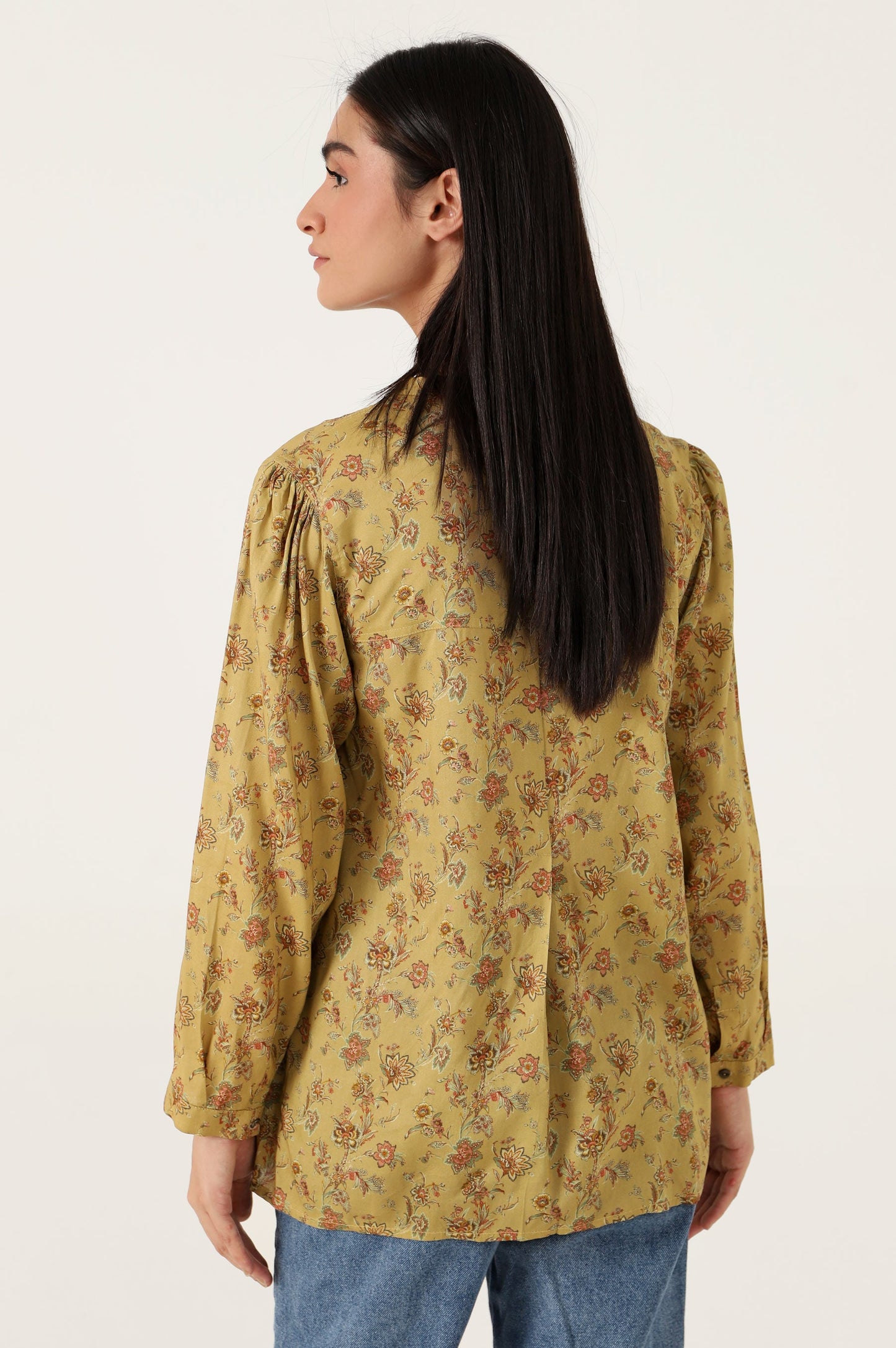 Stitched 1 Piece Tencel Printed Top