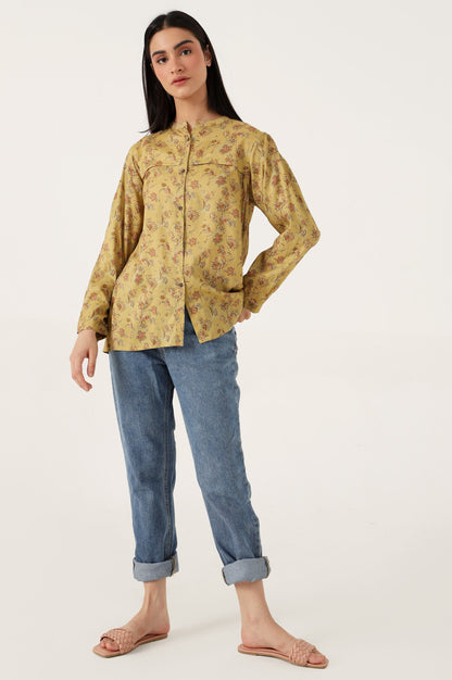 Stitched 1 Piece Tencel Printed Top