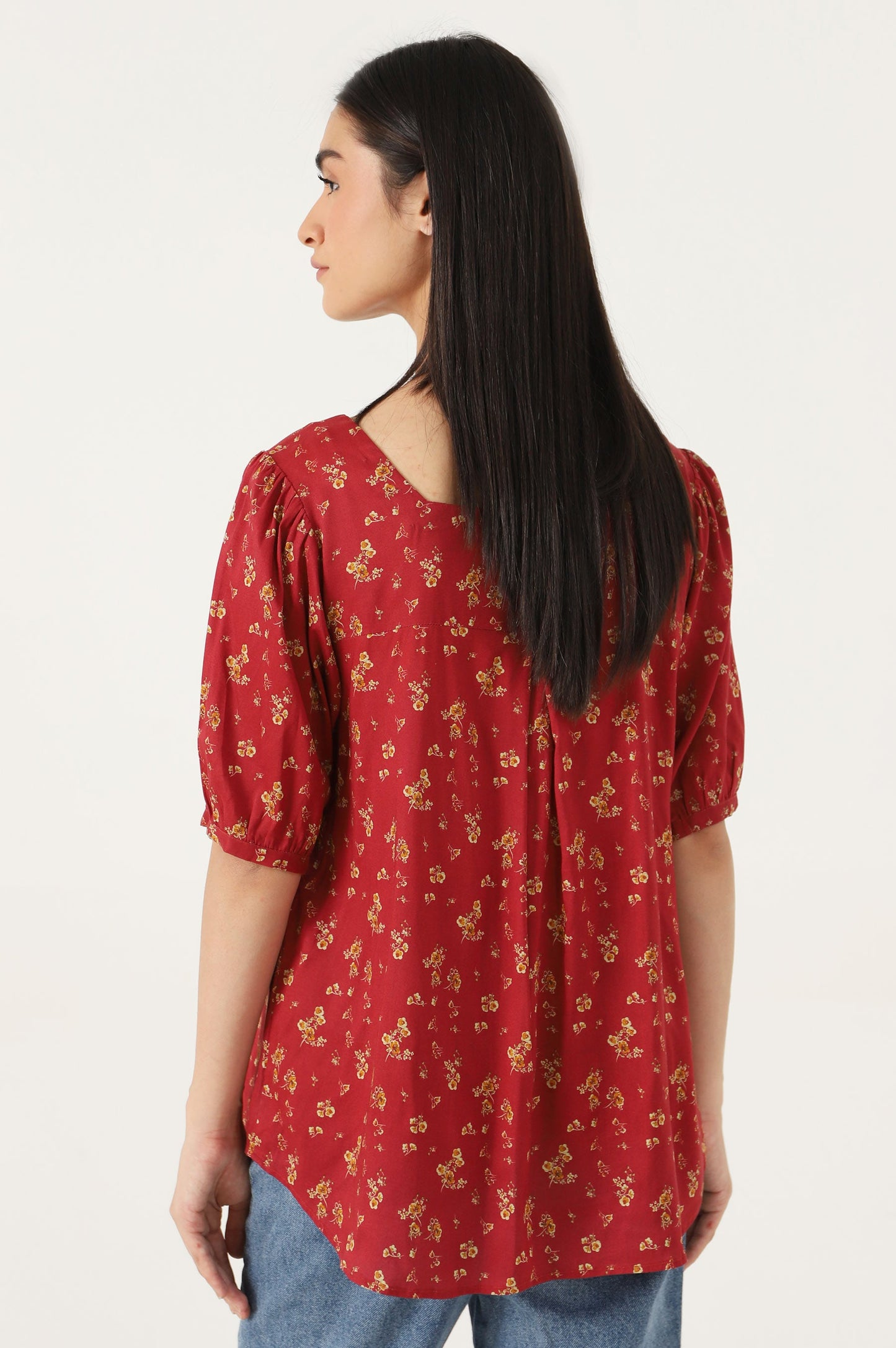 Stitched 1 Piece Tencel Printed Top