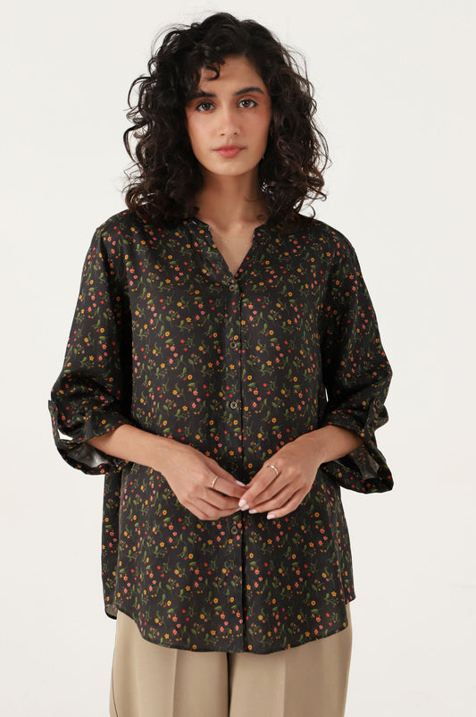 Stitched 1 Piece Tencel Printed Top