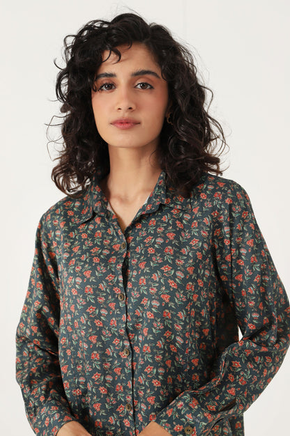 Stitched 1 Piece Tencel Printed Top