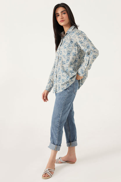 Stitched 1 Piece Tencel Printed Top