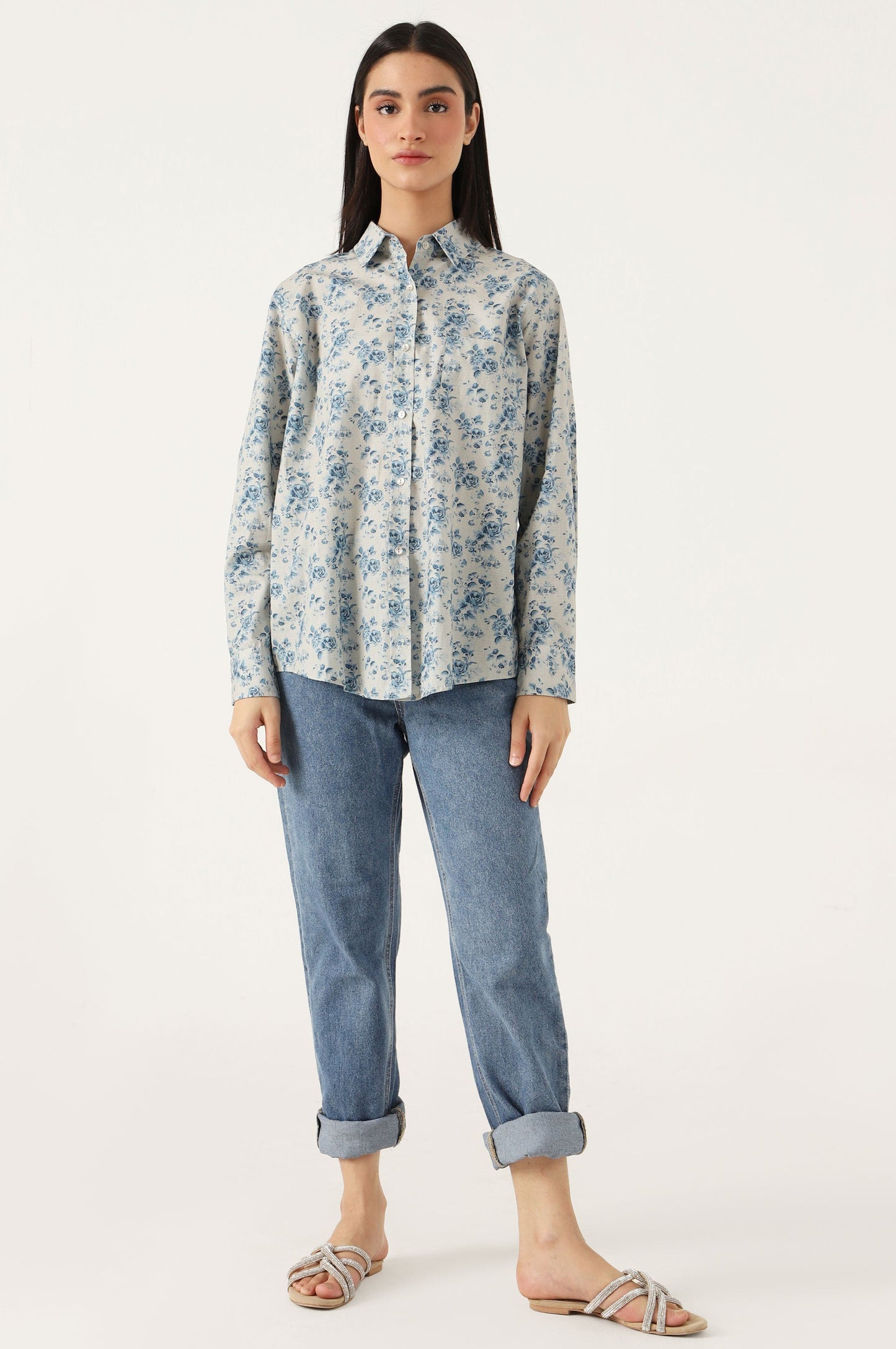 Stitched 1 Piece Tencel Printed Top