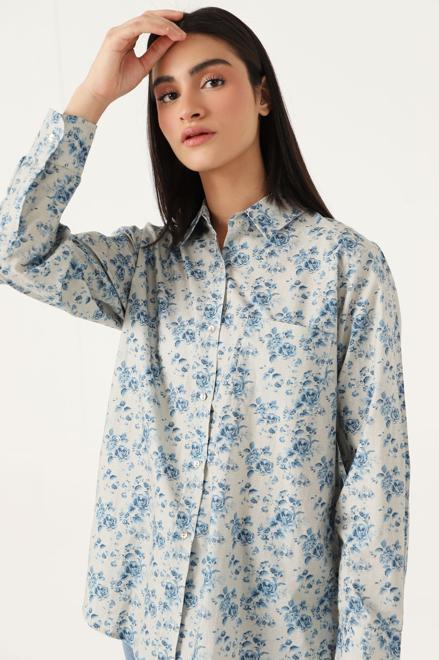 Stitched 1 Piece Tencel Printed Top