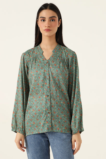 Stitched 1 Piece Tencel Printed Top