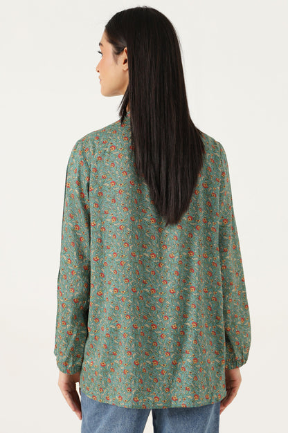 Stitched 1 Piece Tencel Printed Top