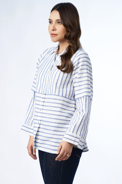 Stitched 1 Piece Western Yarn Dyed Top