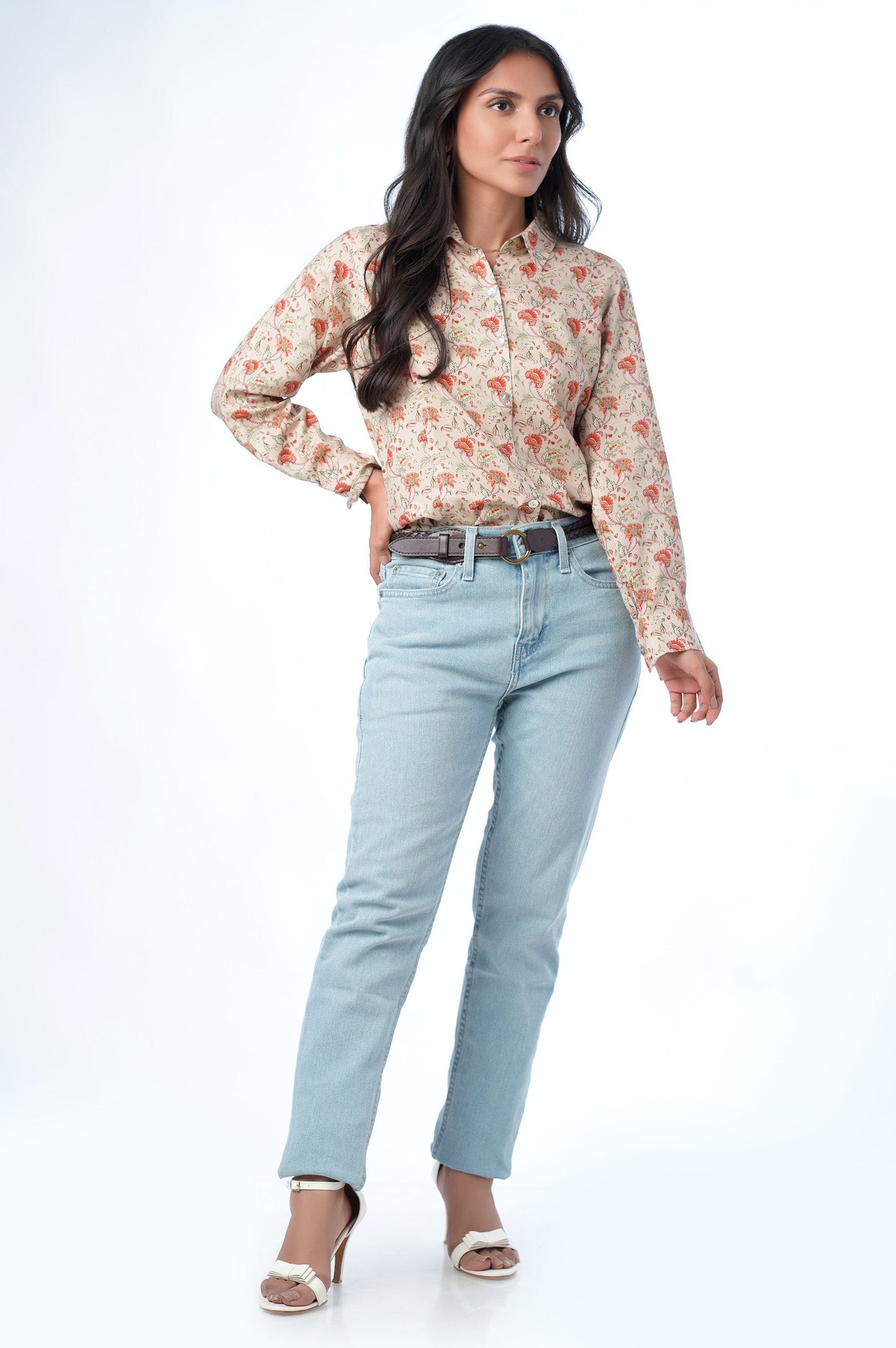 Stitched 1 Piece Western Tencel Printed Top