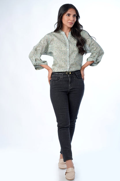 Stitched 1 Piece Western Tencel Printed Top