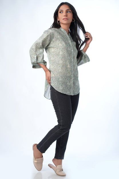 Stitched 1 Piece Western Tencel Printed Top