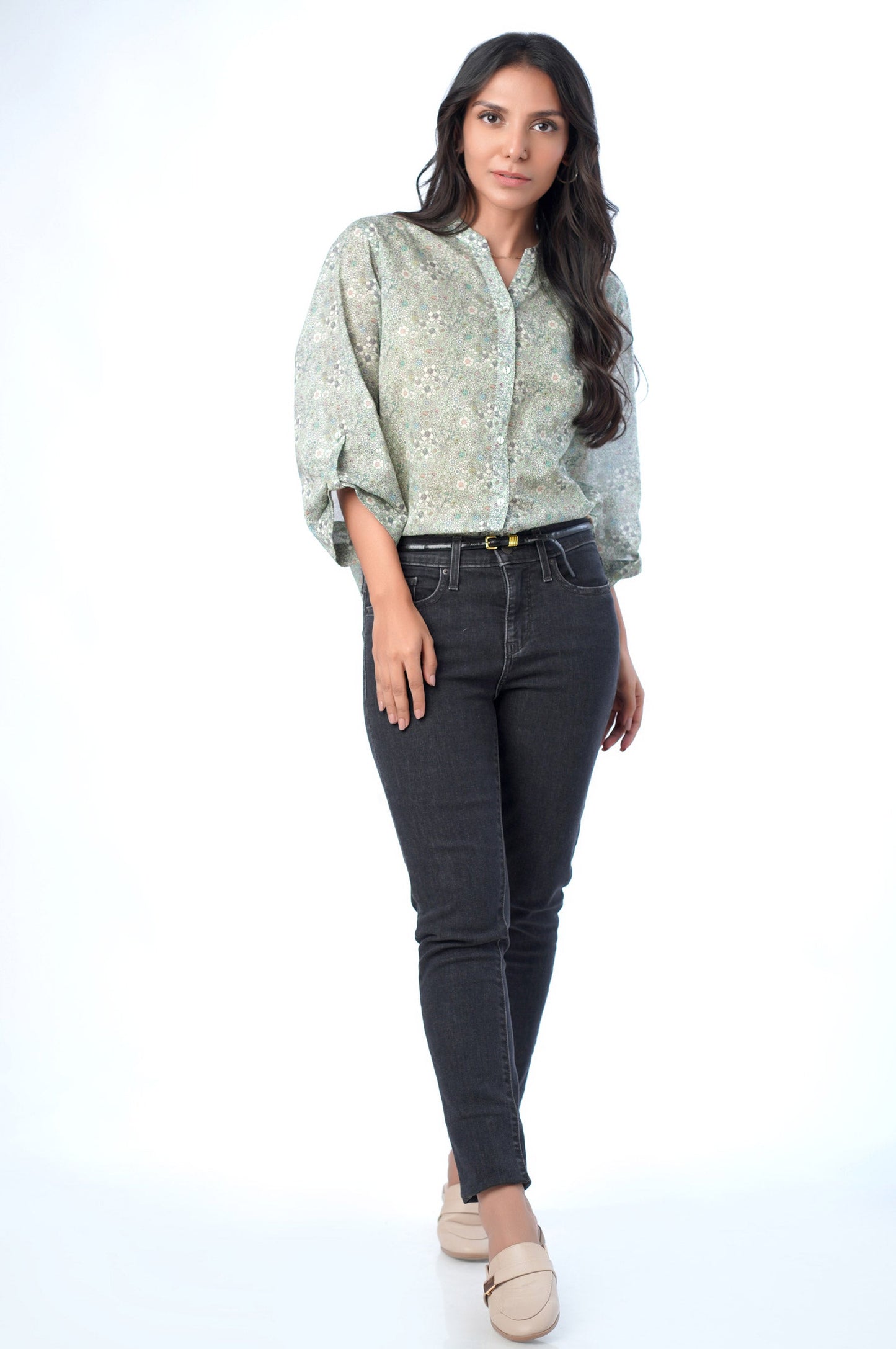 Stitched 1 Piece Western Tencel Printed Top