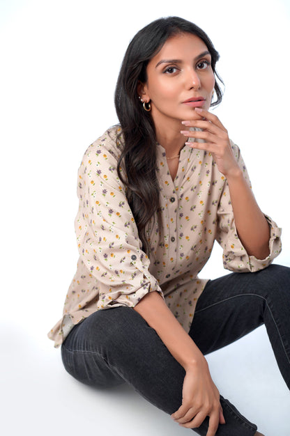 Stitched 1 Piece Western Tencel Printed floral Top