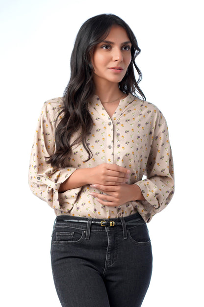 Stitched 1 Piece Western Tencel Printed floral Top