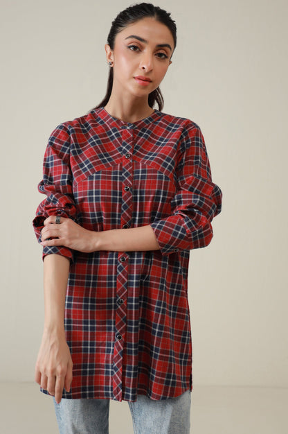 Western Top - Red/Blue