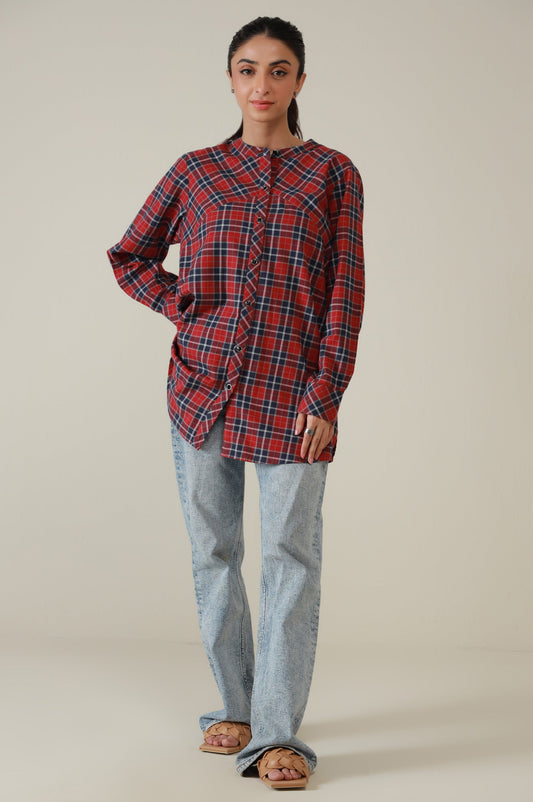 Western Top - Red/Blue