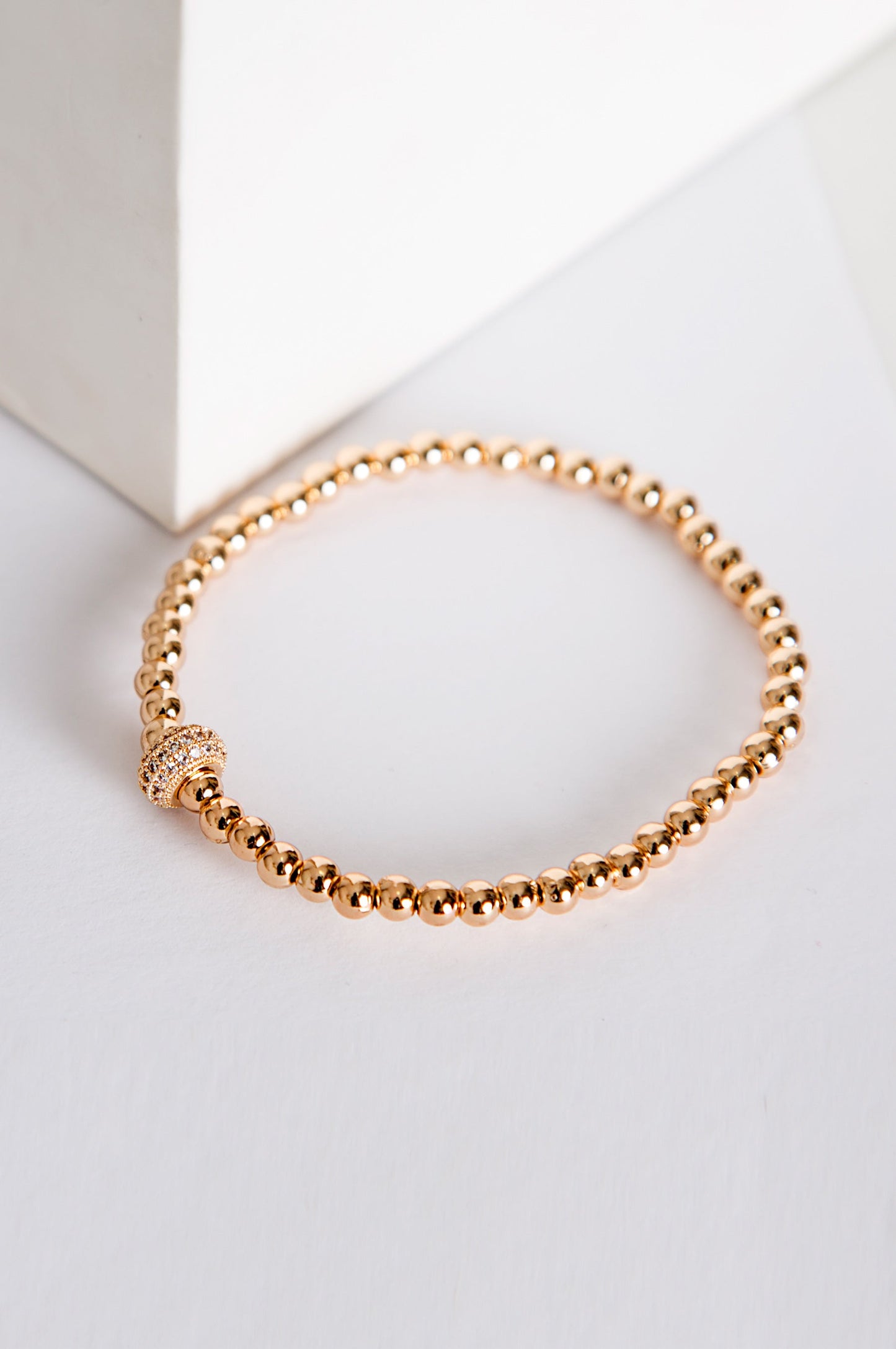 Gold Beaded Stretch Bracelet