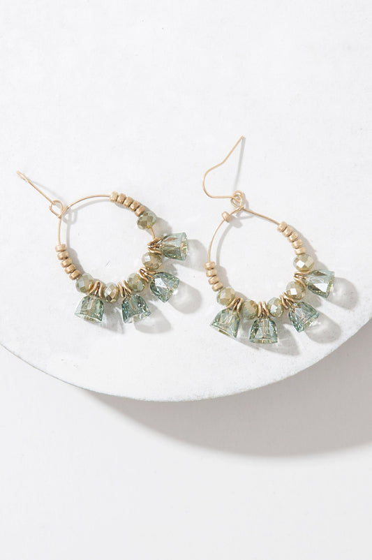 Bell Crystal Hoops