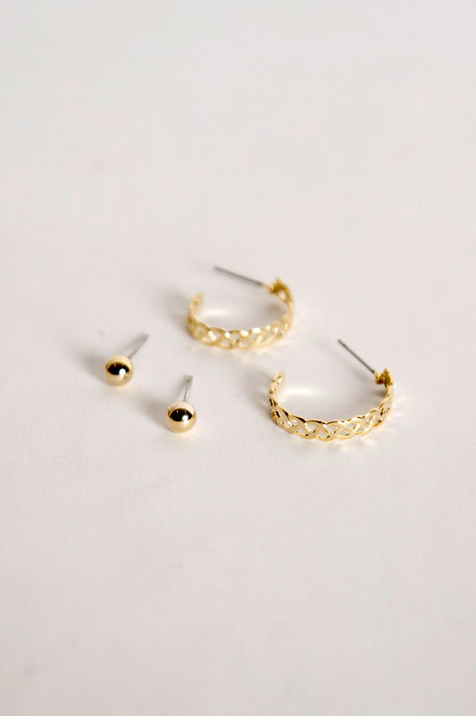 Gold Hoops Earring