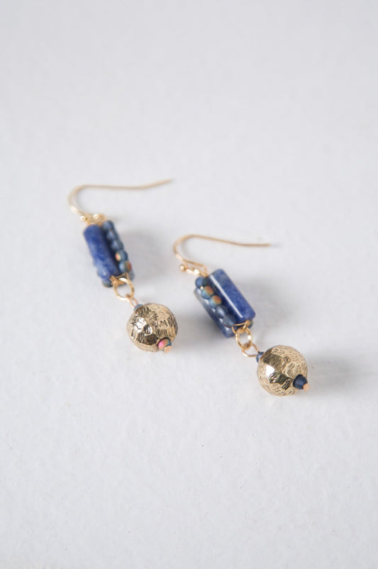 Golden Beaded Earrings