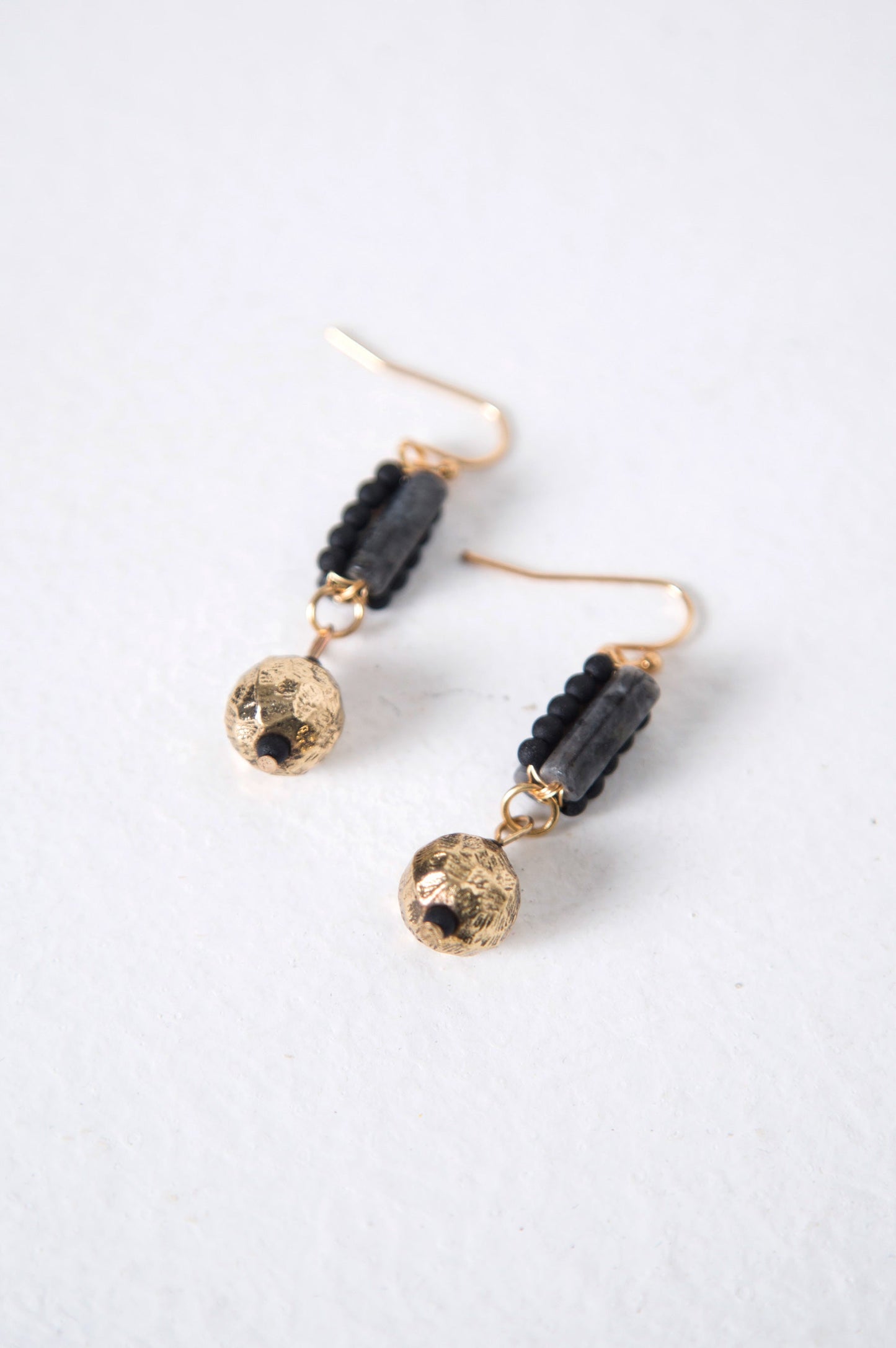 Golden Beaded Earrings