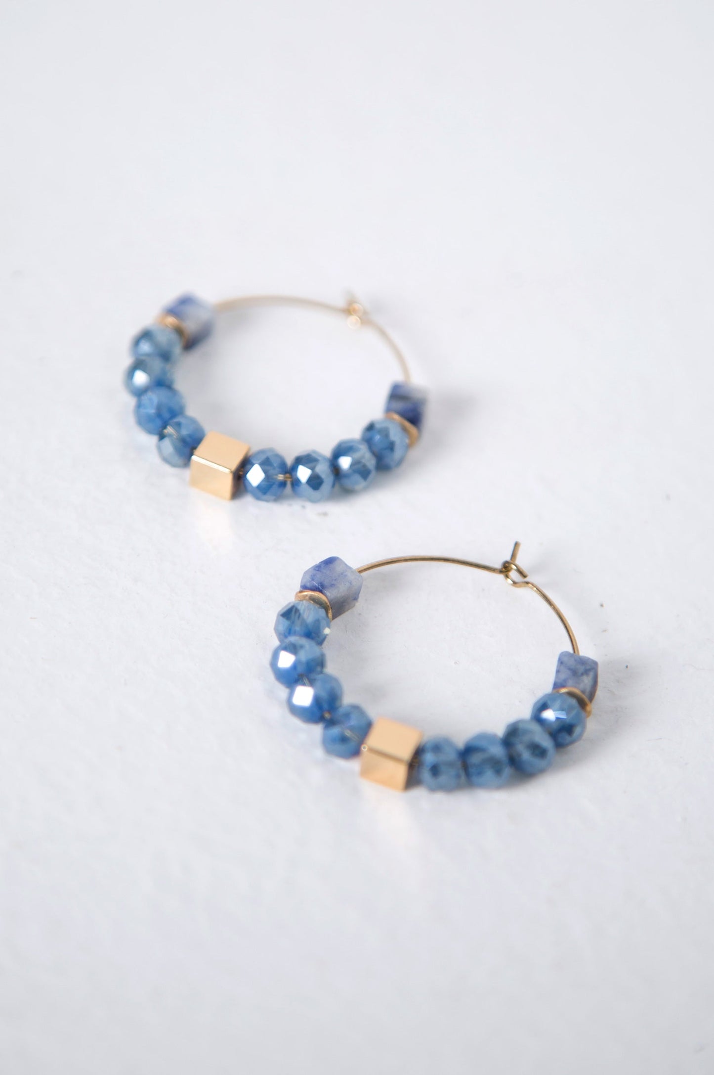 Glittering Beaded hoops