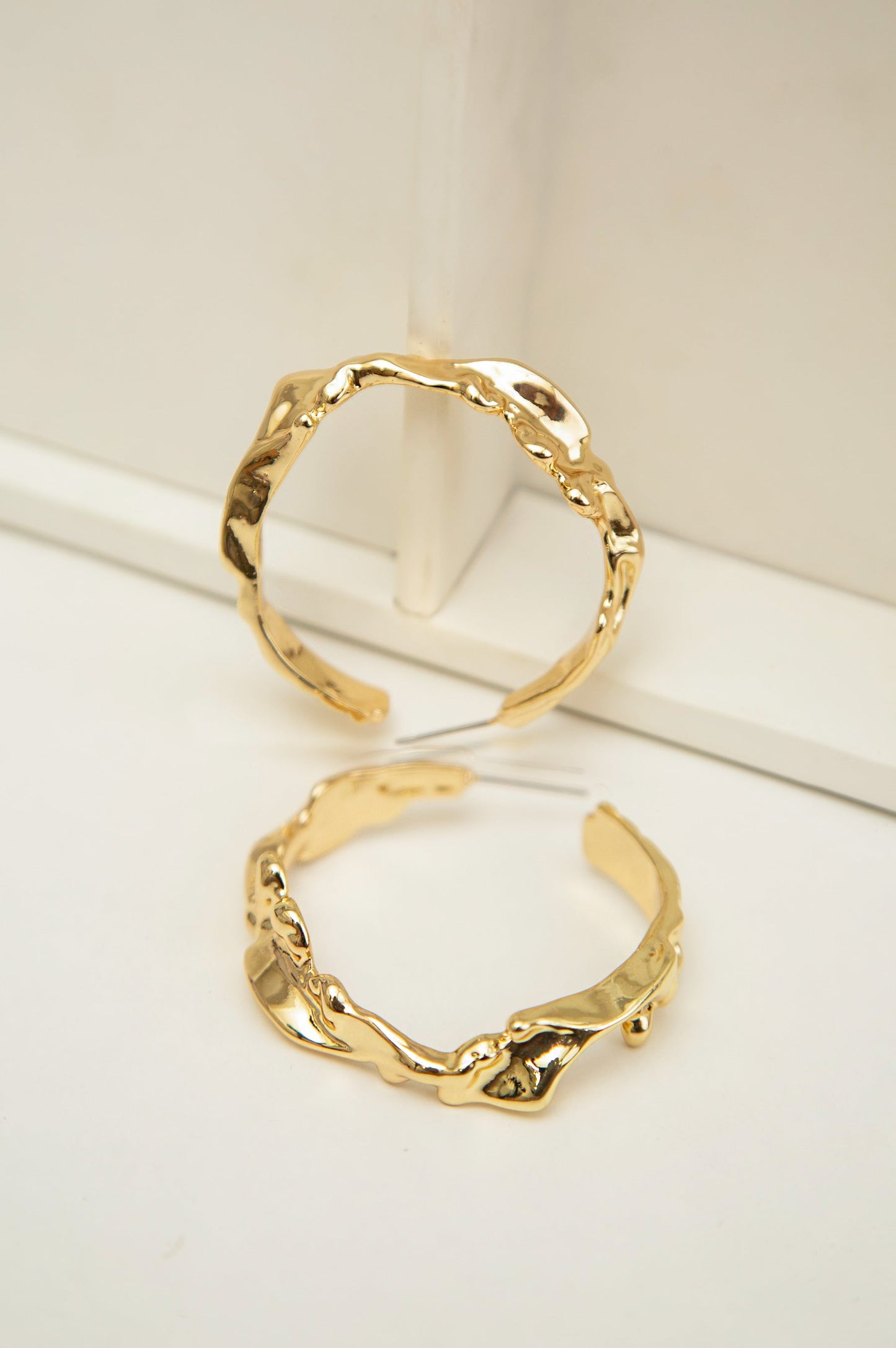 Golden Swirl Hoops