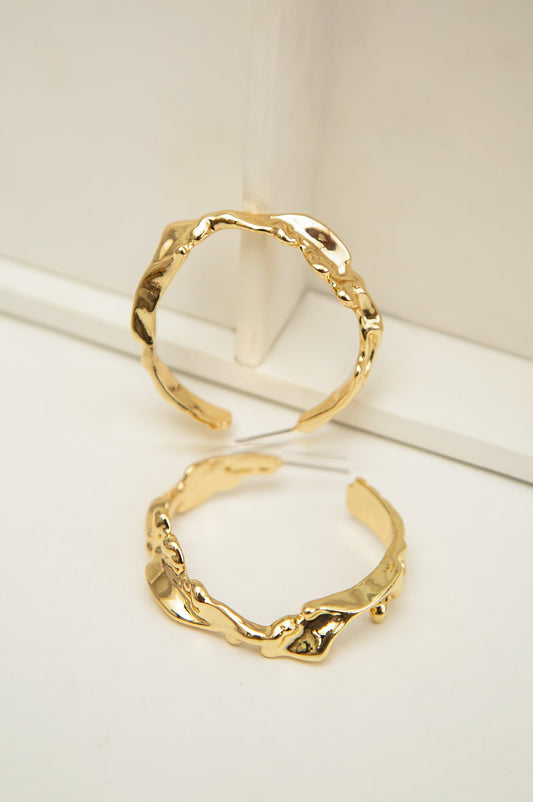 Golden Swirl Hoops