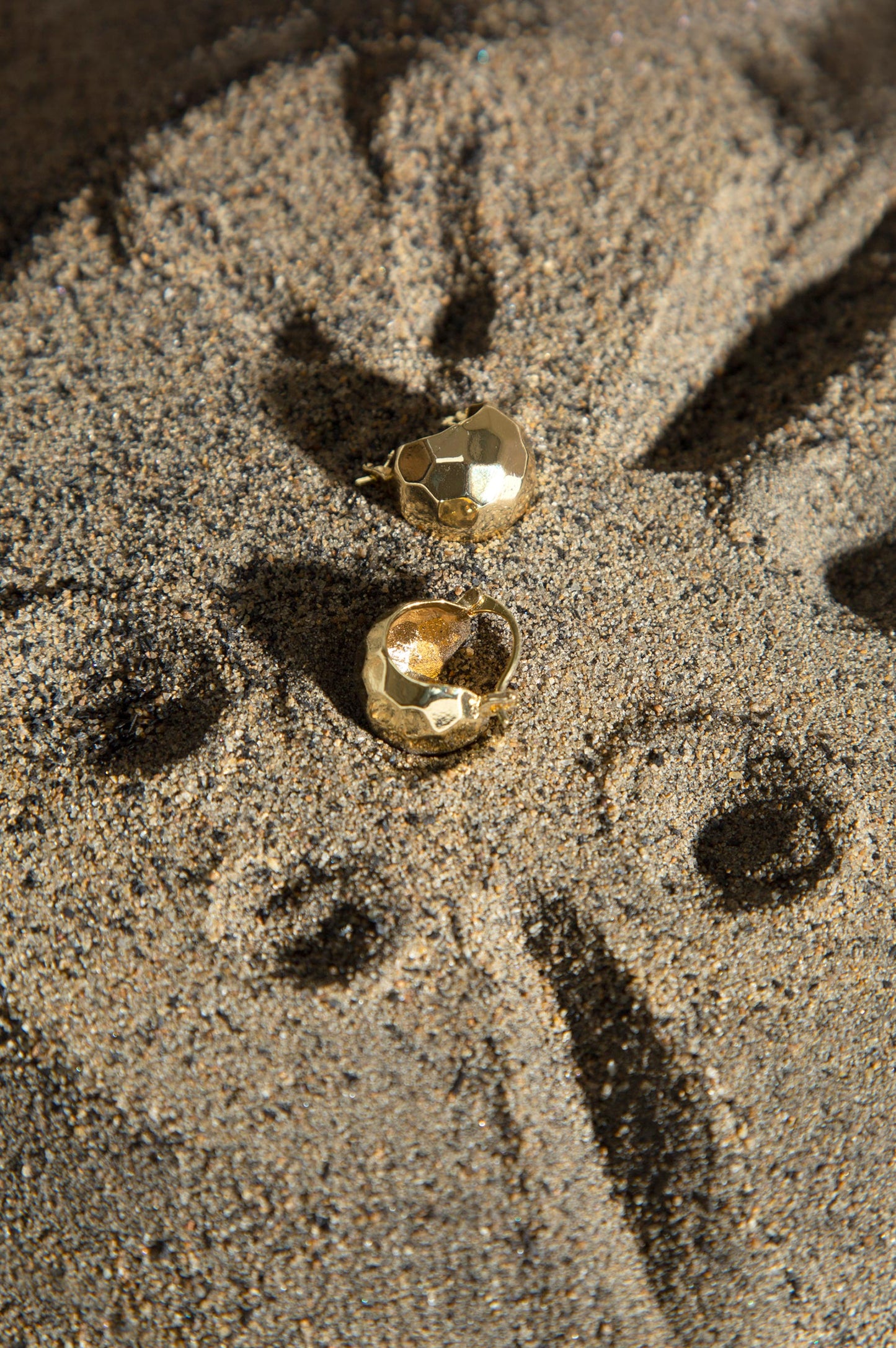 Golden Metal Hoop Earrings