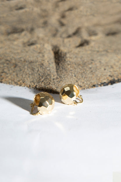 Golden Metal Hoop Earrings