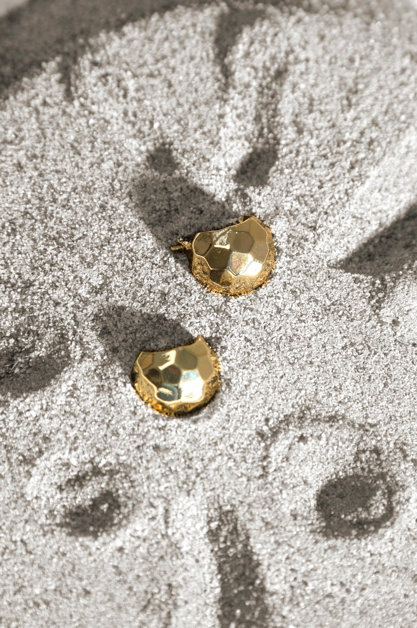 Golden Metal Hoop Earrings