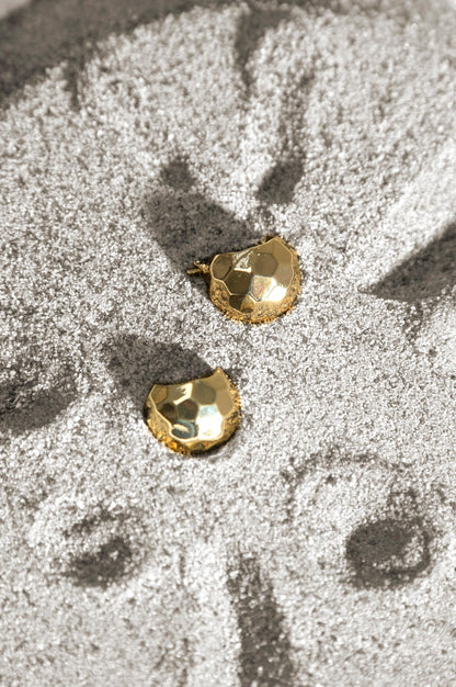 Golden Metal Hoop Earrings