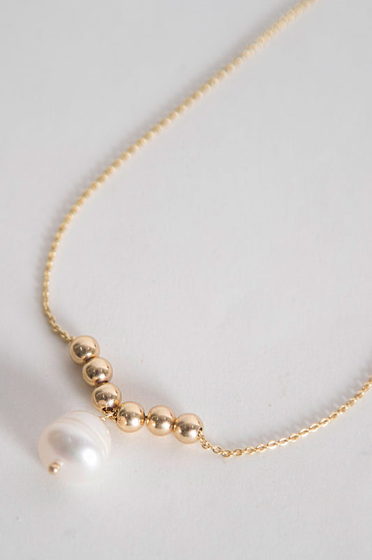 Pearl Beads Drop Necklace