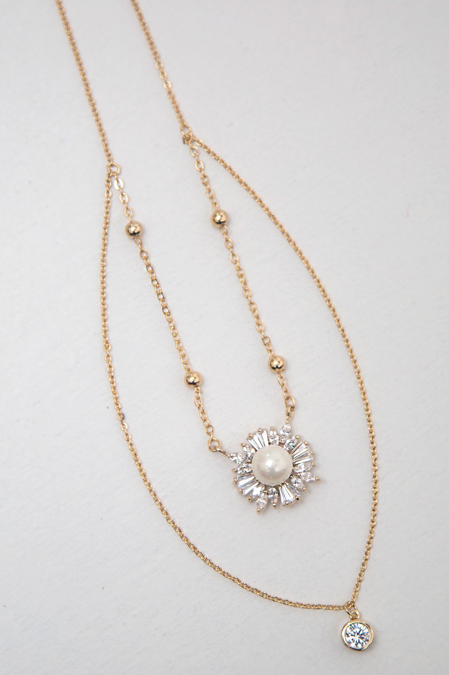 Two line Floral Necklace