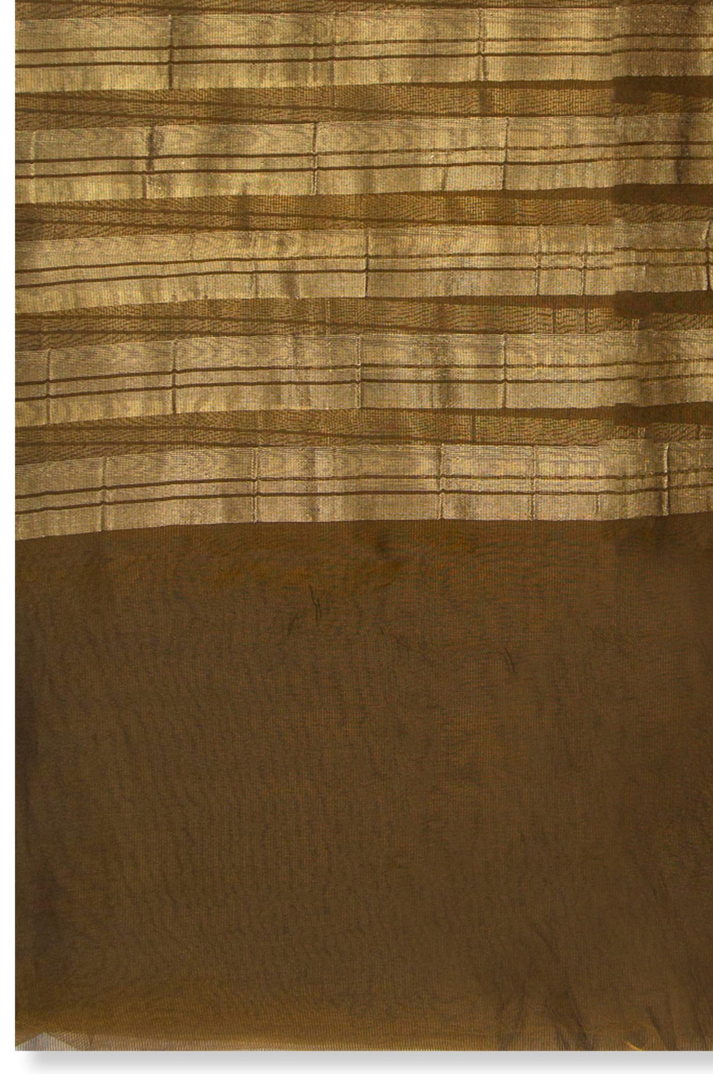 Printed Woven Zari Gold Dupatta - Copper