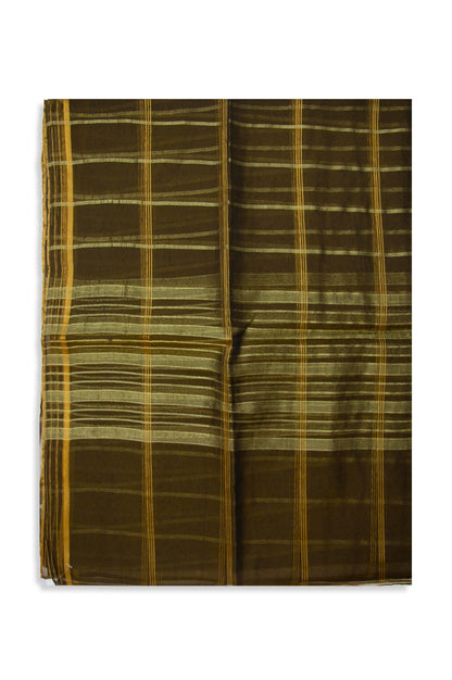 Printed Woven Zari Gold Dupatta - Gold