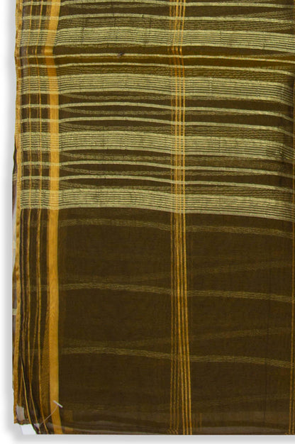 Printed Woven Zari Gold Dupatta - Gold