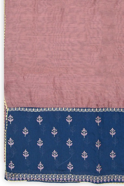 Printed Cotton Net Dupatta - Pink