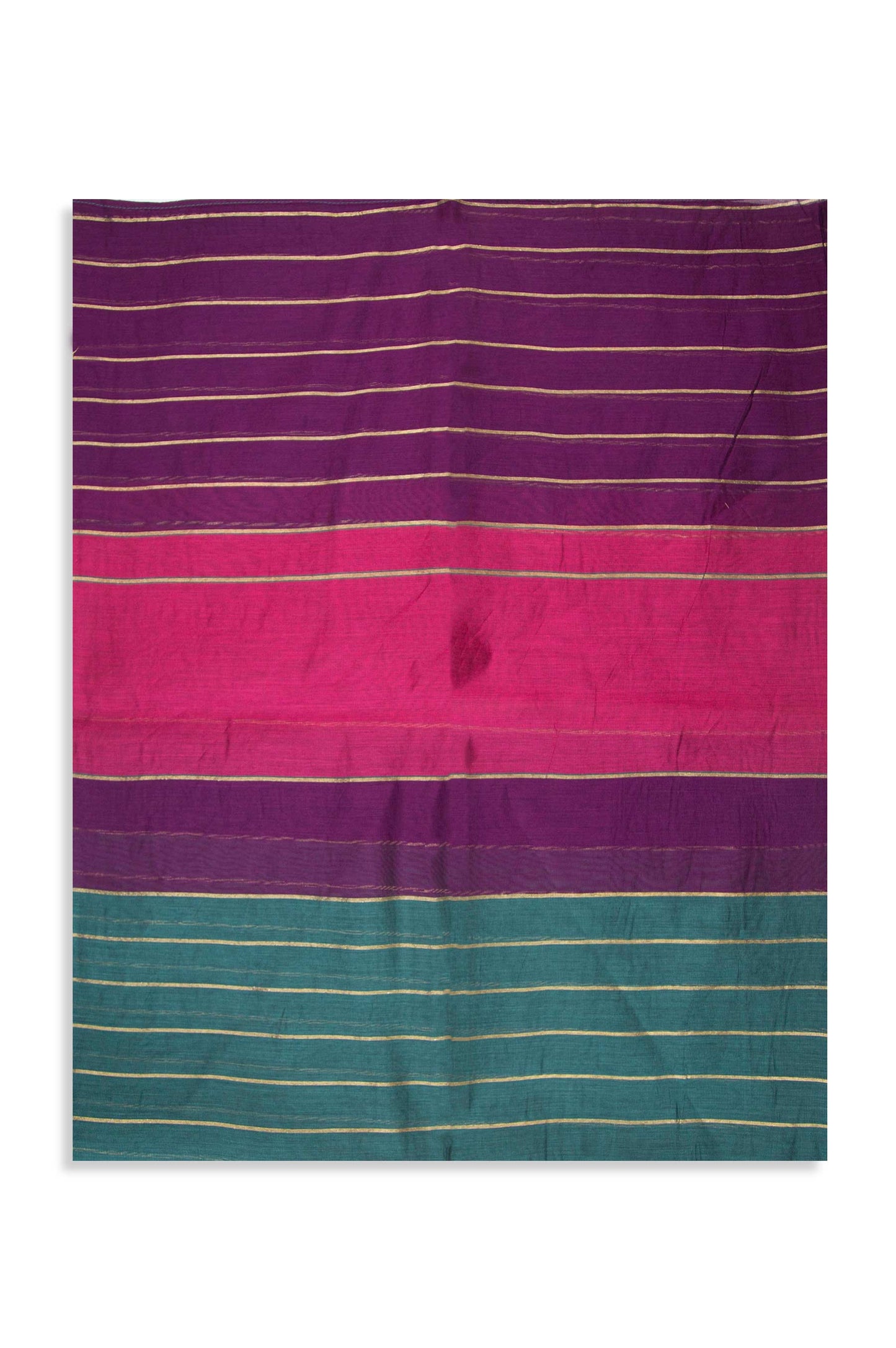 Printed Woven Zari Gold Dupatta - Teal